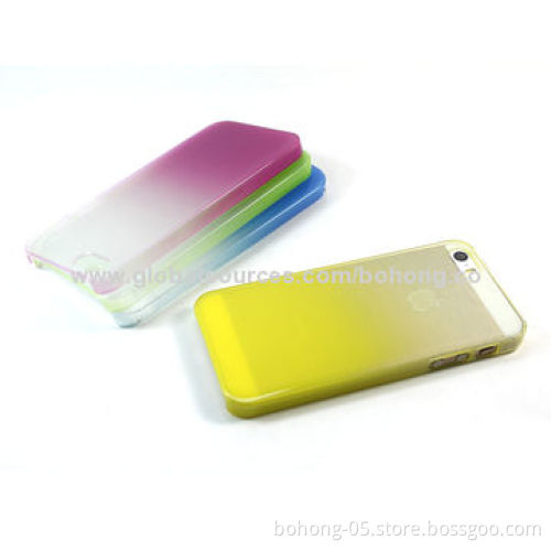 Graduated Color Wire Drawing Grain PC Cases for iPhone 5s, Different Colors Available